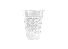 כוס פלסטיק קריסטל פסיפס 25 יח' - לבן